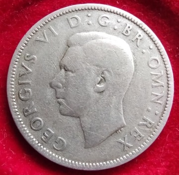 2 Shillings 1943r Srebro 0,500