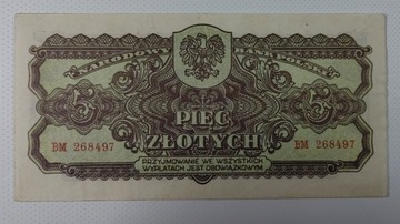 5 złotych 1944 (...owym) CM#107, stan 3-