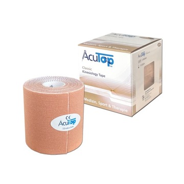 KINESIOLOGY TAPE ACUTOP 7,5CM BEŻOWY-SZEROKA ROLKA