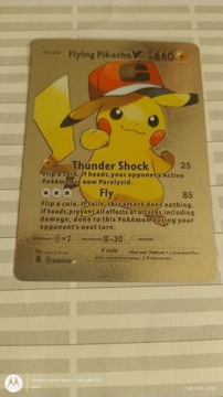 Kolekcjonerska karta silver Pokemon Vmax Silver Flying Pikachu HP 660