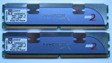 2x2GB 4GB DDR2 PC2-8500 1066 Kingston HyperX