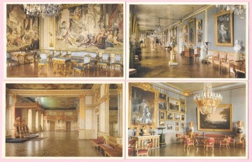 8 pocztówek - Sztokholm - zamek królewski  wnętrza