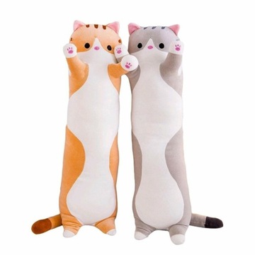Kot kotek pluszowy maskotka poduszka długi 50 cm