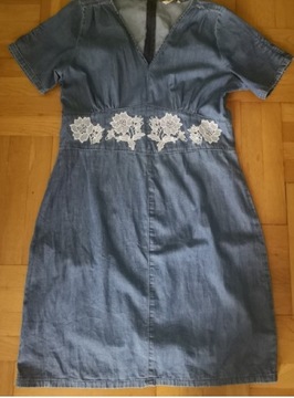 Sukienka Orsay letni cienki jeans  36 niebieska 