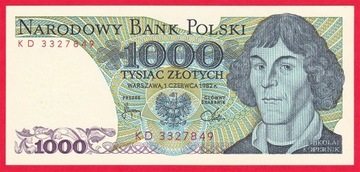 Banknot 1000 zł - Mikołaj Kopernik - Stan I