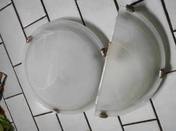 półplafon mleczne szkło 30 cm używane 