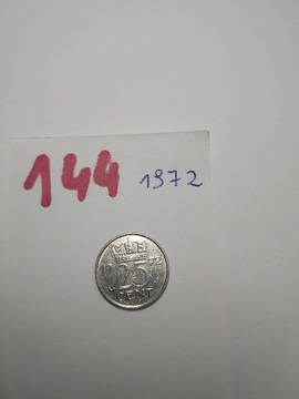Moneta Holandia 25 centów, 1950-1980