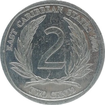 Karaiby Wschodnie 2 cents 2002, KM#35