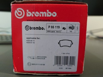 Klocki hamulcowe tył Brembo P 85 119