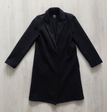 Czarny płaszcz Zara 36 S