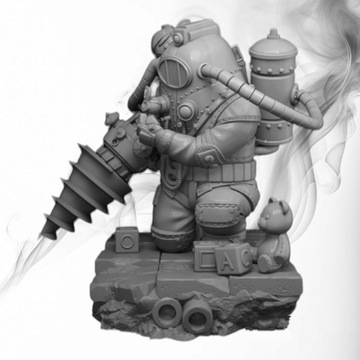 Figurka druk 3D żywica " Chibi Big Daddy "- 12cm