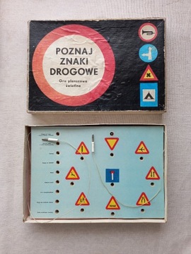 Retro gra planszowa świetlna Poznaj znaki drogowe 