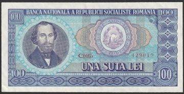 Rumunia 100 lei 1966 - stan 1/2