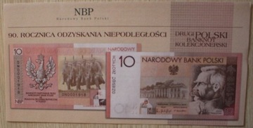 FOLDER 10 zł 2008 Niepodległości NIEPODLEGŁOŚĆ 