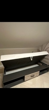 Łóżko jednoosobowe ze schowkiem i szufladą Vox