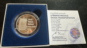 Srebrny Medal Kolekcjonerski Skoda Transportation
