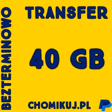 Transfer 40 GB na chomikuj BEZTERMINOWO