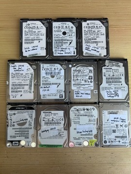 Dyski HDD 2,5 cala opis!!! 11 sztuk ! + gratis