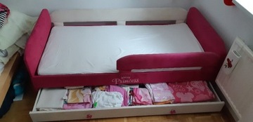 Super łóżko dla księżniczki z szufladą i materacem