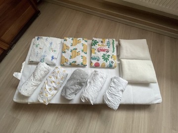 Materac do łóżeczka niemowlęcego plus dodatki IKEA 