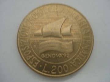 Włochy 200 lirów 1992