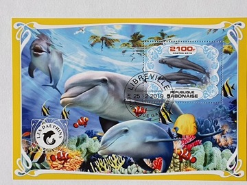 (744) blok delfiny