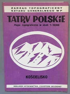 Tatry Kościelisko mapa wojskowo turystyczna 10000