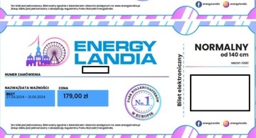 Bilet do Energylandii 27.04 do 21.06