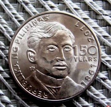 Filipiny 1 Peso 2011r -  Jose Rizal - Ładna