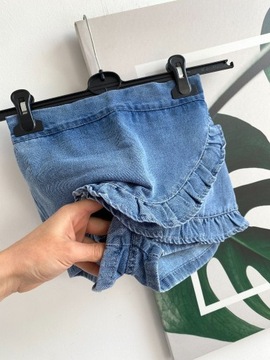 Spódniczka spodenki jeansowe retro falbanki 110