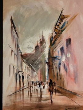 Floriańska str ,,obraz olejny Artur Sudak 50x70cm 