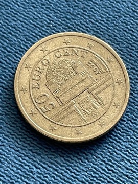 50 euro cent Austria rzadka moneta 