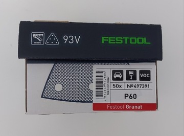 Arkusz Ścierny FESTOOL V93/6 P60 /100 szt.497391