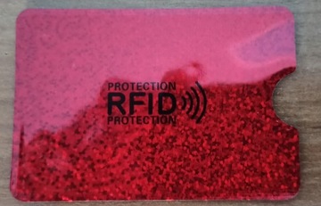 ETUI OCHRONNE KART RFID - czerwony - kropki