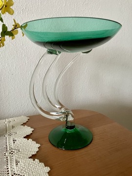 Patera Makora Krosno Vintage Glass, lata 70