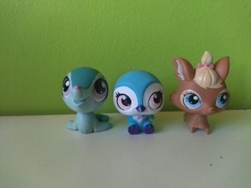 Littlest Pet Shop LPS trzy figurki zestaw 7 G3