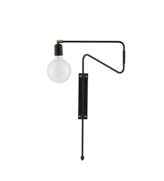 Lampa ścienna SWING metalowa czarna House 35cm