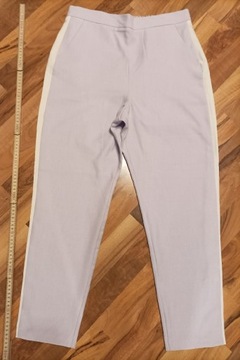 Jasne fioletowe spodnie cienkie materiałowe 40 