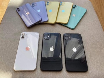 Apple iPhone 11 64GB / Yellow / Black / Purple