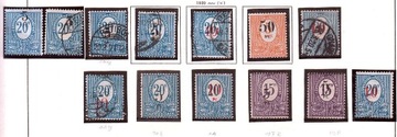 Plebiscyt Górny Śląsk znaczki Fi 10-12 odmiany nadruku