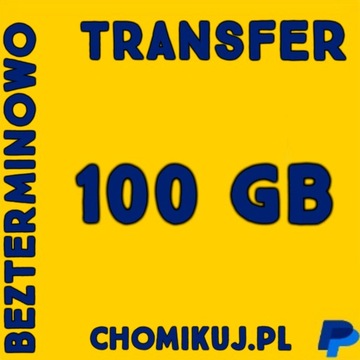 Transfer 100 GB na chomikuj Bezterminowo