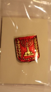 pin, przypinka, godło państwa Izrael - (z Izraela)