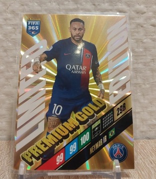 FIFA 365 2024 panini NEYMAR PREMIUM GOLD + SLEEVES