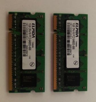 Pamięć RAM 1024Mb x2 DDR-800 Elpida 