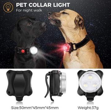 światło LED dla psa czerwone lub białe