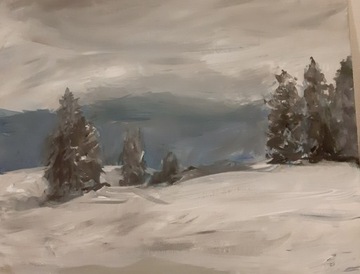 Zima -obraz akrylowy 