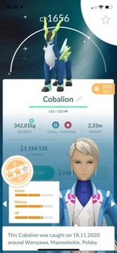 pokemon go cobalion shiny