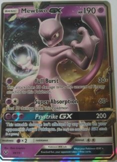 Karta Pokemon Mewtwo GX