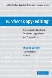 Butcher's Copy-editing: The Cambridge Handbook for