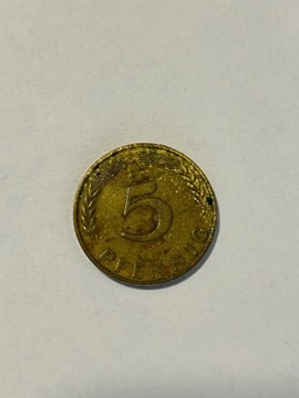 Moneta 5 Pfennig 1950